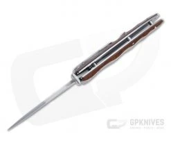 MCusta Classic Wave San Mai Damascus Ironwood Liner Lock Folding Knife 18D -EDC (Every Day Carry) Shop 0018d 3