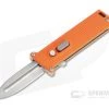 D Rocket Design Tallin Satin M390 Orange G10 Single Action CA Legal OTF Automatic -EDC (Every Day Carry) Shop 0049 1 2