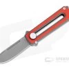 D Rocket Design Zr BarloX Black PVD M390 Red G10 Zirconium Manual OTF Knife -EDC (Every Day Carry) Shop 0053 1 1