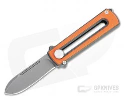 D Rocket Design Zr BarloX Black PVD M390 Orange G10 Zirconium Manual OTF Knife
