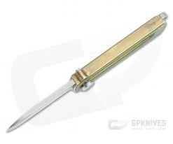 D Rocket Design Al Br BarloX Stonewashed M390 Green G10 Al Bronze Manual OTF Knife -EDC (Every Day Carry) Shop 0057 3