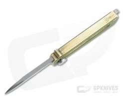 D Rocket Design Al Br BarloX Black PVD M390 Green G10 Al Bronze Manual OTF Knife -EDC (Every Day Carry) Shop 0061 3