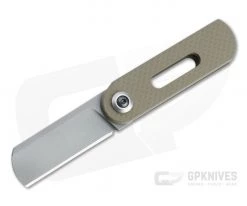 D Rocket Design OvalMoon Blasted AEB-L Textured FDE Cerakote Aluminum Swivel Folder 0068