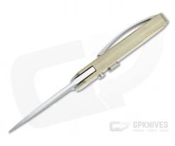 D Rocket Design Harlock Automatic Satin M390 Brass Button Lock Folder 0074 -EDC (Every Day Carry) Shop 0074 3