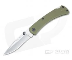 Buck 110 Slim Pro TRX Satin S30V Green G10 EDC Back Lock Folder 0110GRS3