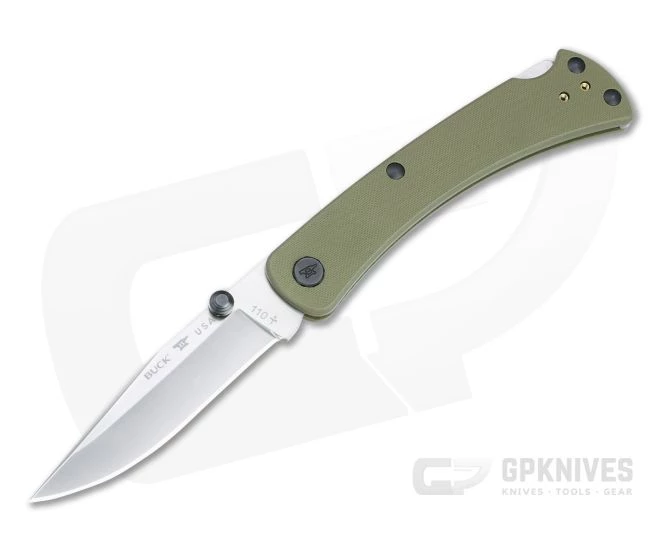Buck 110 Slim Pro TRX Satin S30V Green G10 EDC Back Lock Folder 0110GRS3 3 Buck 110 Slim Pro TRX Satin S30V Green G10 EDC Back Lock Folder 0110GRS3