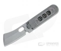 Serge Knife Co. Bean Flipper Mid-Tech Cleaver Acid Washed Nitro-V Copper Window Titanium Slip Joint 013