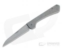 Serge Knife Co. Wildcard Dark Stonewashed M390 Titanium Slip Joint Folder 016