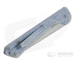 Serge Knife Co. Wildcard Dark Stonewashed M390 Blue Titanium Slip Joint Folder 017 -EDC (Every Day Carry) Shop 017 2 1 4
