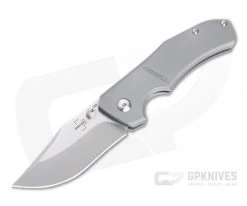 Boker Plus Jive Efros Satin D2 Titanium Frame Lock Folding Knife 01BO312