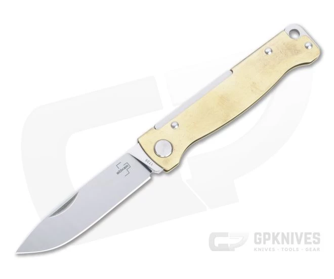 Boker Plus Atlas Brass 12C27 EDC Slip Joint Folder 01BO853 3 Boker Plus Atlas Brass 12C27 EDC Slip Joint Folder 01BO853