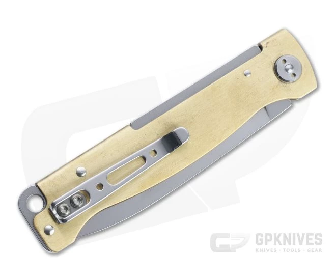 Boker Plus Atlas Brass 12C27 EDC Slip Joint Folder 01BO853 4 Boker Plus Atlas Brass 12C27 EDC Slip Joint Folder 01BO853 - Image 2