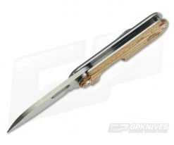 BlackFox Panchenko Bean Gen 2 Satin 440C Zebra Wood Slip Joint 719ZW -EDC (Every Day Carry) Shop 01fx483 3
