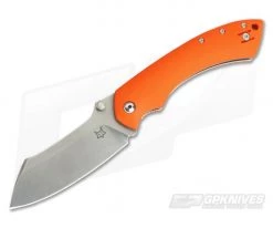 Fox Knives Kmaxrom Pelican Stonewash N690 Orange G10 Liner Lock 534O