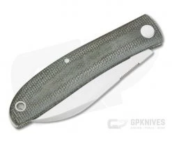 Fox Knives Livri Satin M390 Green Canvas Micarta Slip Joint Knife 01FX849 -EDC (Every Day Carry) Shop 01fx849 2