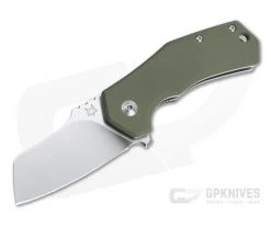 Fox Italicus M390 Sheepsfoot OD Green G10 Liner Lock Flipper 01FX894