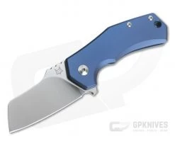 Fox Italicus M390 Sheepsfoot Blue Titanium Frame Lock Flipper 01FX897