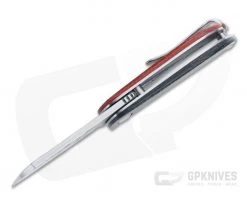 MCusta Petit San Mai Damascus Black/Orange Jute Micarta Liner Lock Front Flipper 0211D -EDC (Every Day Carry) Shop 0211d 3