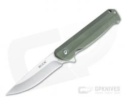 Buck 251 Langford Stainless Steel Green G10 Liner Lock Flipper Folding Knife 0251GRS