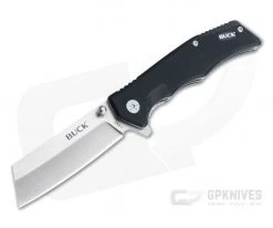 Buck 252 Trunk Cleaver Stainless Steel Black G10 Liner Lock Flipper Folding Knife 0252BKS