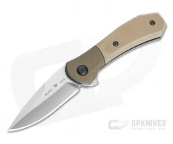 Buck 590 Paradigm Assisted Flipper S35VN Brown G10 Bolster Lock Folding Knife 0590BRS