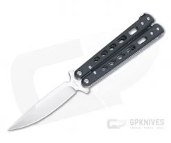 Boker Plus Balisong Small Satin D2 Black G10 Balisong Folding Knife 06EX226