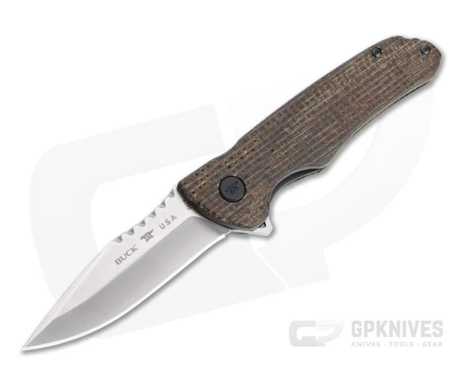 Buck Sprint Pro Flipper Satin S30V Burlap Micarta Folder 0841BRS1 3 Buck Sprint Pro Flipper Satin S30V Burlap Micarta Folder 0841BRS1