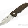Buck Sprint Pro Brown Burlap Micarta Satin S30V Bearings Flipper 841BRS