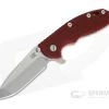 Hinderer XM-18 3.5" Stonewashed S45VN Spanto Red G10 Bronze Tri-Way Flipper 0977 -EDC (Every Day Carry) Shop 0977