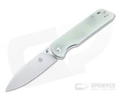 QSP Knives Parrot Drop Point Satin D2 Jade G10 Liner Lock Folder