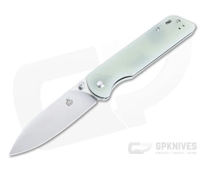 QSP Knives Parrot Drop Point Satin D2 Jade G10 Liner Lock Folder 3 QSP Knives Parrot Drop Point Satin D2 Jade G10 Liner Lock Folder