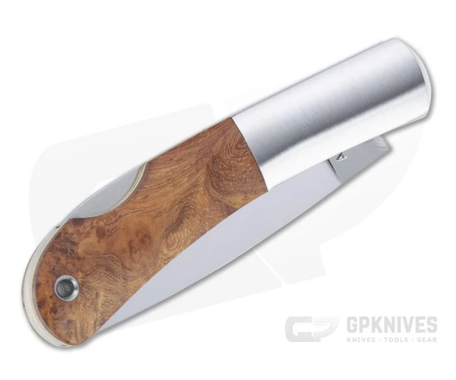 Moki Meek Polished AUS-8 Bolstered Quince Wood Lock Back Folder 102J 4 Moki Meek Polished AUS-8 Bolstered Quince Wood Lock Back Folder 102J - Image 2