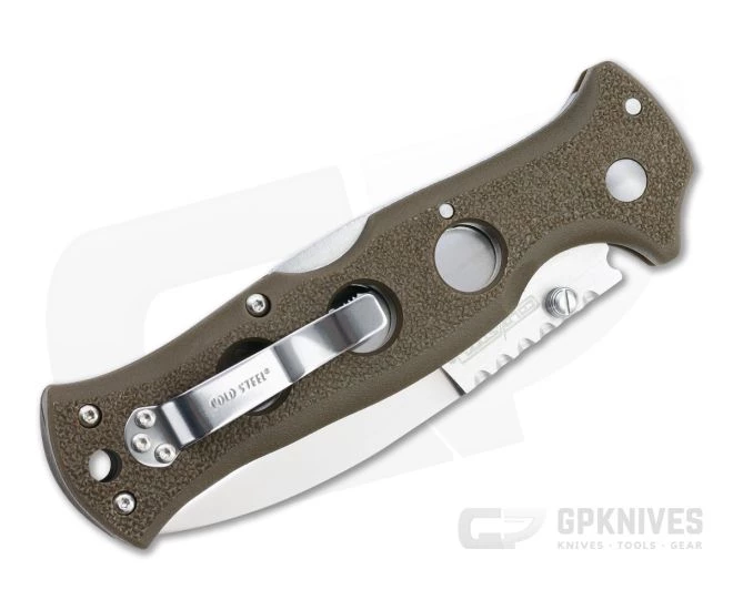 Cold Steel Gunsite Counter Point Part Serrated AUS10A FDE Griv-Ex Back Lock Folder 10ABV3 4 Cold Steel Gunsite Counter Point Part Serrated AUS10A FDE Griv-Ex Back Lock Folder 10ABV3 - Image 2