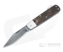 Boker Solingen 98k Nichols Damascus Walnut Lock Back Folder 110715DAM