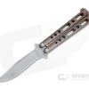 Bear and Son Cutlery Stonewashed Clip Point Copper Vein Butterfly Knife 117CVSW