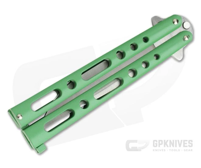 Bear and Son Cutlery Clip Point Green Butterfly Knife 117GR 4 Bear and Son Cutlery Clip Point Green Butterfly Knife 117GR - Image 2