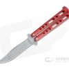 Bear and Son Cutlery Stonewashed Clip Point Red Butterfly Knife 117RDSW 1 Bear and Son Cutlery Stonewashed Clip Point Red Butterfly Knife 117RDSW -EDC (Every Day Carry) Shop 117rdsw 1
