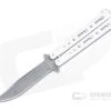 Bear and Son Cutlery Stonewashed Clip Point White Butterfly Knife 117WSW 1 Bear and Son Cutlery Stonewashed Clip Point White Butterfly Knife 117WSW -EDC (Every Day Carry) Shop 117wsw 1