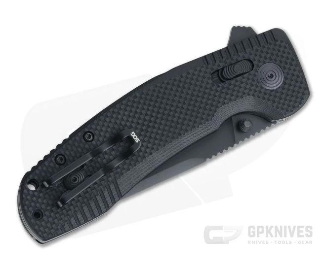 SOG TAC XR Blackout Plain D2 Black G10 XR Lock Flipper 12-38-01-57 4 SOG TAC XR Blackout Plain D2 Black G10 XR Lock Flipper 12-38-01-57 - Image 2