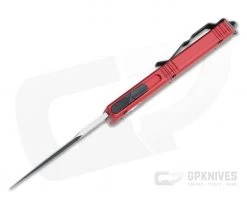 Microtech Ultratech Bayonet Black M390 Red OTF Automatic Knife 120-1RD -EDC (Every Day Carry) Shop 120 1rd m390 3