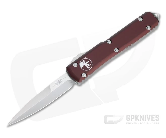 Microtech Ultratech Bayonet Satin M390 Merlot OTF Automatic Knife 120-4MR 3 Microtech Ultratech Bayonet Satin M390 Merlot OTF Automatic Knife 120-4MR
