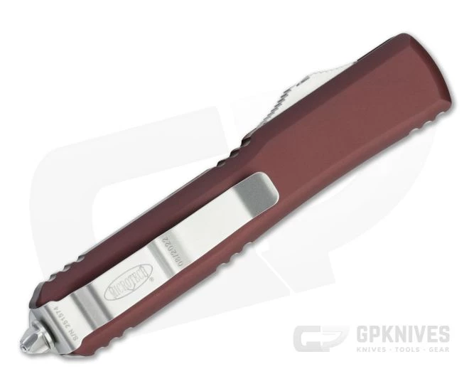 Microtech Ultratech Bayonet Satin M390 Merlot OTF Automatic Knife 120-4MR 4 Microtech Ultratech Bayonet Satin M390 Merlot OTF Automatic Knife 120-4MR - Image 2