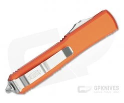 Microtech Ultratech T/E Stonewashed M390 Tanto Orange OTF Automatic Knife 123-10OR -EDC (Every Day Carry) Shop 123 10or m390 2
