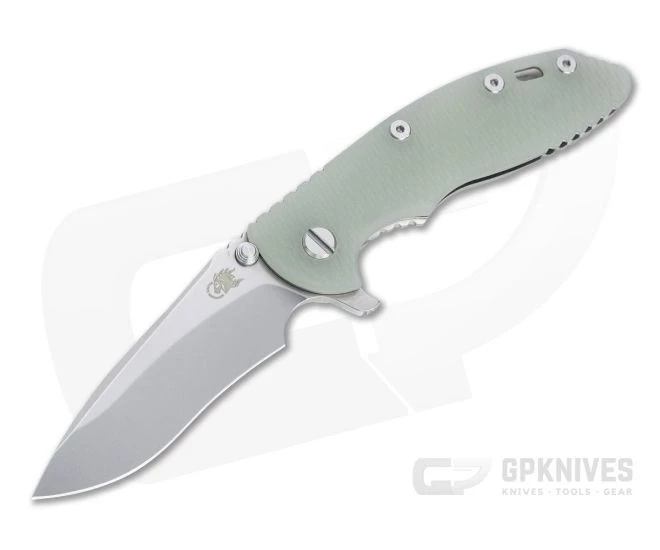 Hinderer XM-18 3.5" Recurve 20CV Translucent Green G10 Stonewashed Tri-Way Flipper 1285 3 Hinderer XM-18 3.5" Recurve 20CV Translucent Green G10 Stonewashed Tri-Way Flipper 1285