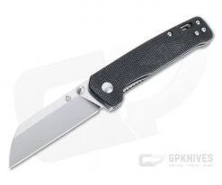 QSP Knives Penguin Sheepsfoot Satin D2 Black Micarta Liner Lock Folder