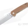 QSP Knives Penguin Sheepsfoot Satin D2 Tan Micarta Liner Lock Folder -EDC (Every Day Carry) Shop 130 j 1