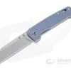 QSP Knives Penguin Sheepsfoot Stonewashed 154CM Blue Titanium Frame Lock Folder -EDC (Every Day Carry) Shop 130 r 1