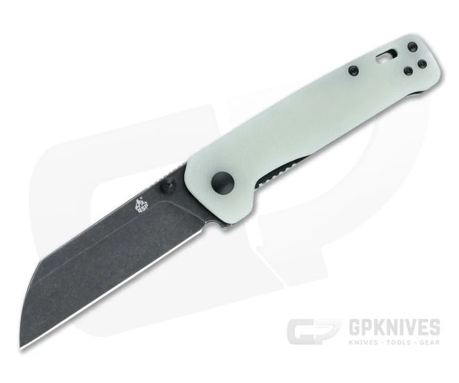 QSP Knives Penguin Sheepsfoot Black Stonewashed D2 Jade G10 Liner Lock Folder 3 QSP Knives Penguin Sheepsfoot Black Stonewashed D2 Jade G10 Liner Lock Folder