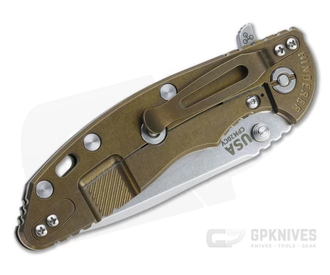 Hinderer XM-18 3.5" Recurve 20CV Jade G10 Stonewashed Bronze Tri-Way Flipper 1307 4 Hinderer XM-18 3.5" Recurve 20CV Jade G10 Stonewashed Bronze Tri-Way Flipper 1307 - Image 2