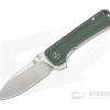 QSP Knives Hawk Satin 14C28N Green Micarta Liner Lock Flipper